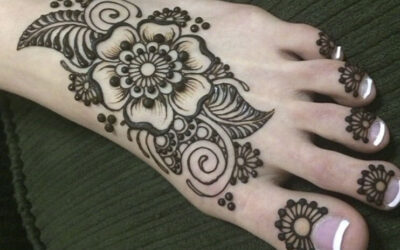 Intricate henna art design on hands